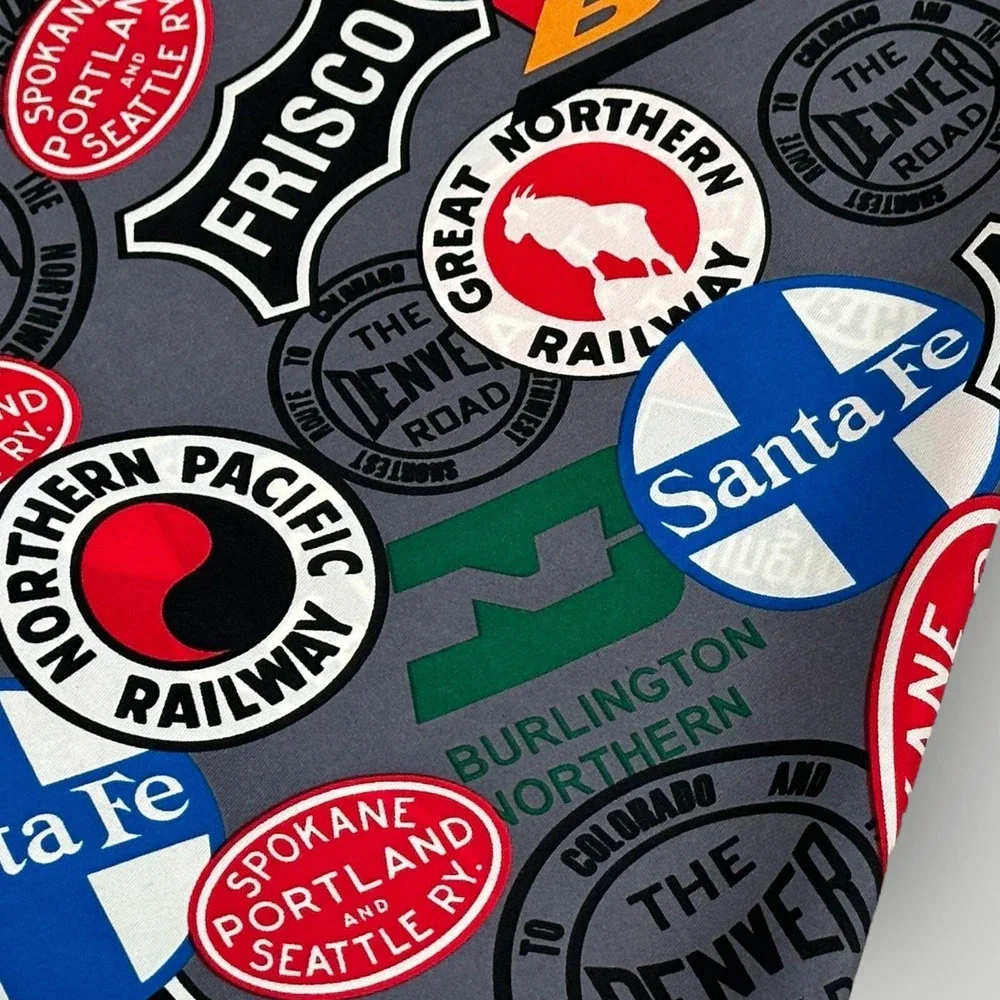 Silk Scarf Railroad Logos 30
